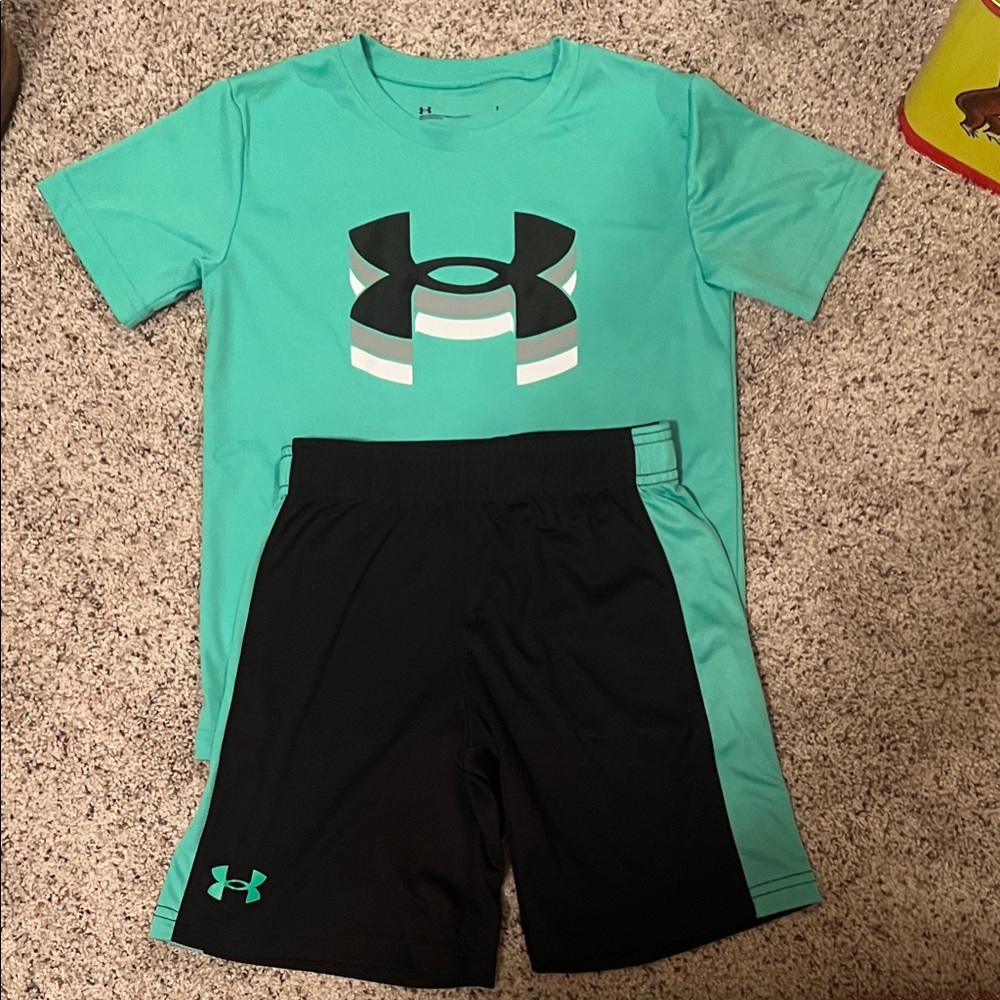 Under Armour Aqua and Black Sports Outfit